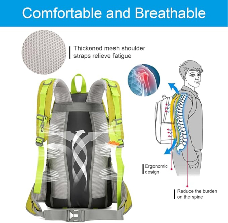 Rucsac drumeție rezistent la apă multifunctional daypack cu buzunare pentru ciclism outdoor [3]