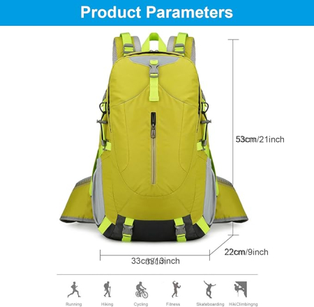Rucsac drumeție rezistent la apă multifunctional daypack cu buzunare pentru ciclism outdoor [5]