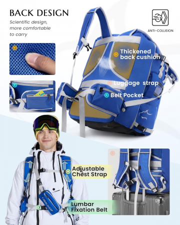 Rucsac impermeabil pentru drumetii 61 L [3]