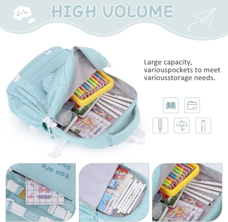 Rucsac robust impermeabil, ghiozdan scoala, calatorii, fitness 15 x 28 x 40 cm; 500 g [4]