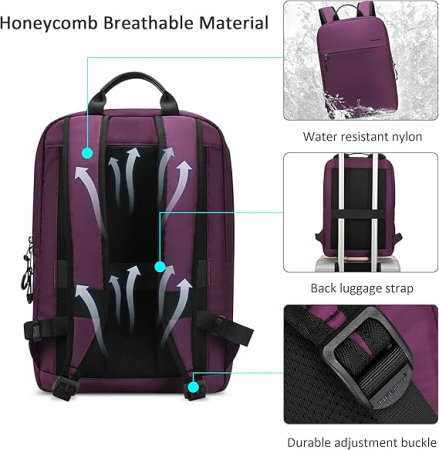 Rucsac robust impermeabil, ghiozdan scoala, calatorii, fitness 39x27x8 cm, albastru [3]