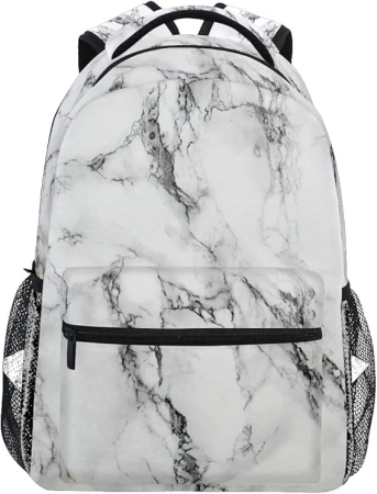 RUCSACURI - Rucsac alb robust, impermeabil, ghiozdan scoala, calatorii, fitness 40.6 x 29.2 x 20.3 cm