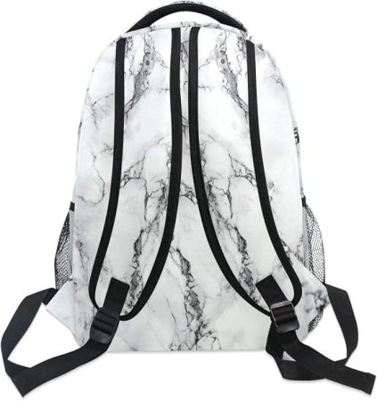 Rucsac alb robust, impermeabil, ghiozdan scoala, calatorii, fitness 40.6 x 29.2 x 20.3 cm [1]