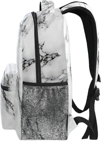 Rucsac alb robust, impermeabil, ghiozdan scoala, calatorii, fitness 40.6 x 29.2 x 20.3 cm [4]