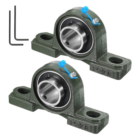 Piese auto - Lagăr cu Rulment UCP206-20, Ax 1-1/4", Carcasă Fontă, Autocentrant, Gresabil, set 2 bucati