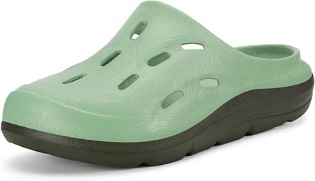 Slapi, papuci barbati - Saboti lejeri cu talpa ortopedica verde/negru 40/41 EU
