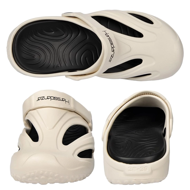 Saboti lejeri cu talpa ortopedica negru/alb 36/37 EU [1]