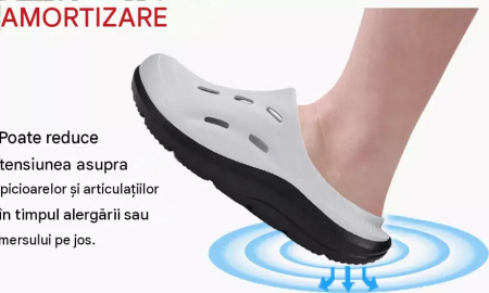 Saboti lejeri cu talpa ortopedica negru/gri 40/41 EU [2]