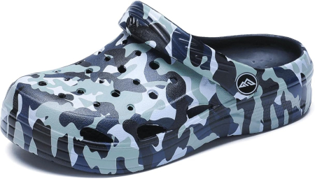 Papuci si slapi copii - Saboti lejeri pentru copii, cu talpa ortopedica, camuflaj 29/30