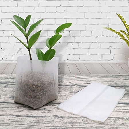 Saci din flee pentru crestere si replantare rasaduri si plante, 200 bucati cu 100 etichete [6]