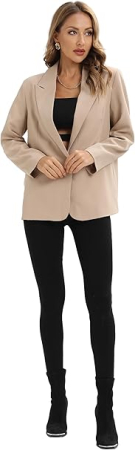 Sacou crem scurt, elegant cu maneci 3/4 si buzunare S [5]