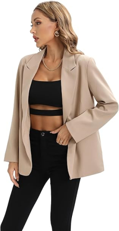 Sacou crem scurt, elegant cu maneci 3/4 si buzunare XS [2]