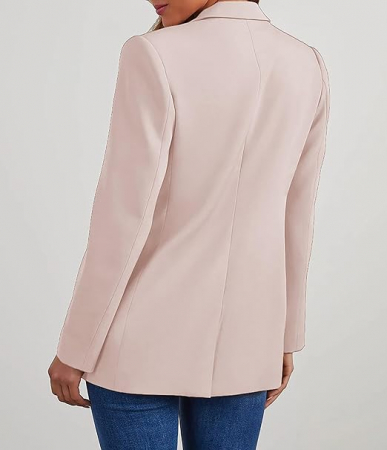 Sacou scurt, elegant cu manec lunga si buzunare Alb S [2]