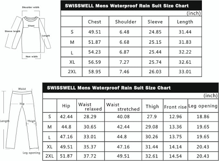 Costum de ploaie pentru barbati, jacheta cu paltaloni, 2XL [6]