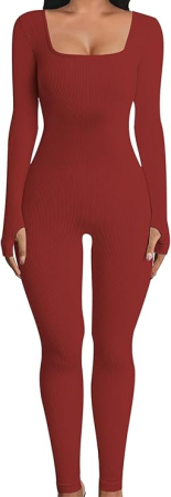 HAINE SOMN - Salopeta rosie, elastica pentru femei, ideala pentru sport  S