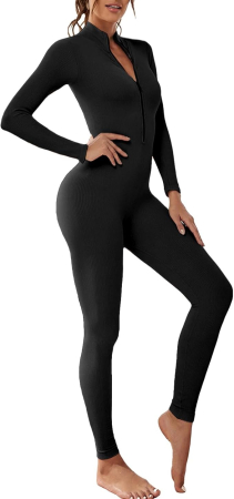 HAINE SOMN - Salopeta lejera elastica pentru femei, ideala pentru sport negru M