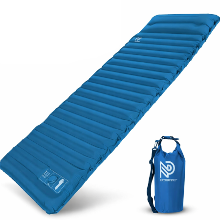 SALTELE CAMPING - Saltea de dormit gonflabilă impermeabila, Ultralight, 19x70x10 cm, greutate 870gr, pompa inclusa