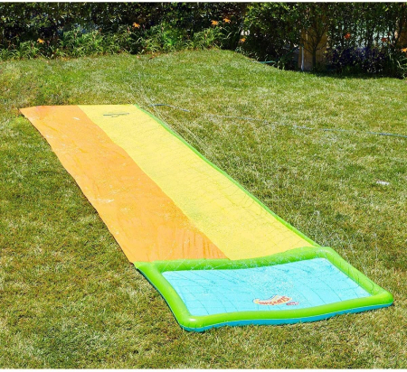Tobogan Acvatic Dublu Copii 5-12 Ani, 549x145 cm, 2 Plăci Gonflabile, PVC [3]