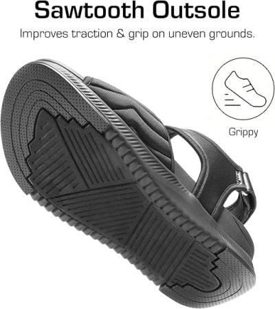 Sandale de vara ortopedice, usore, confortabile, negre 39 [3]