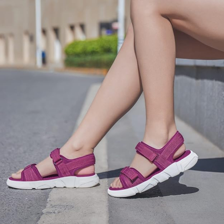 Sandale lejere de drumetii si aer liber pentru femei, mov/alb marimea 37 [5]