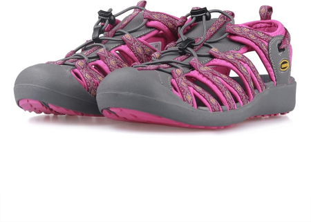 Sandale lejere de drumetii si aer liber pentru femei, gri-roz, marimea 36 [5]