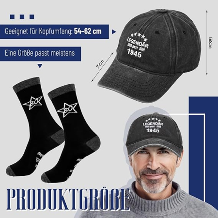 Set sapca reglabila 54-62 cm pentru barbati cu o pereche de sosete 39-43 [1]