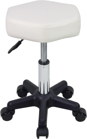 SCAUN BIROU - Scaun alb hexagon ajustabil pe inaltime 45-61 cm; pentru max. 136kg