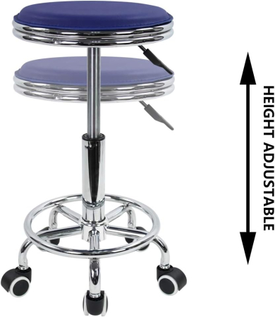 Scaun rotund ajustabil pe inaltime 38x3x18 cm; 4 kg, cu suport de picioare [3]