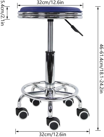 Scaun rotund ajustabil pe inaltime 38x3x18 cm; 4 kg, cu suport de picioare [2]