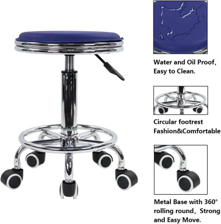 Scaun rotund ajustabil pe inaltime 38x3x18 cm; 4 kg, cu suport de picioare [5]