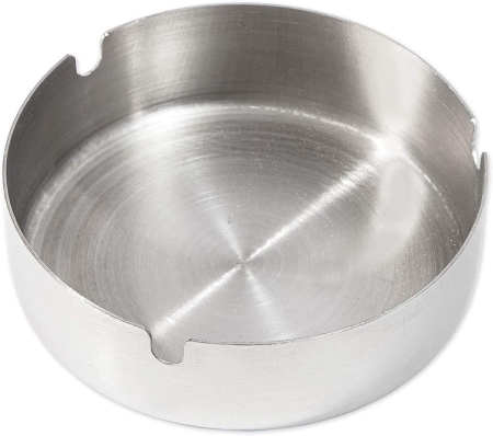 Scrumiere metalice argintii, finisaj fin, set 5 bucati [3]