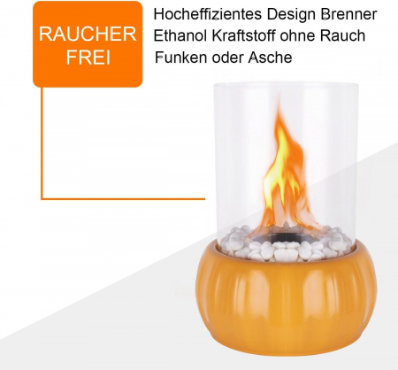 Semineu decorativ de masa cu bio-etanol, fara gaze si fara fum [7]