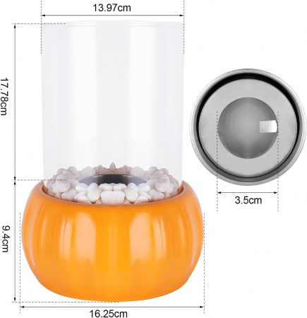 Semineu decorativ de masa cu bio-etanol, fara gaze si fara fum [6]