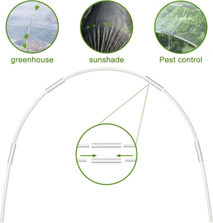 Sera tunel demontabila, din cadre detasabile, 3 x 10 m cu plasa contra insecte [3]