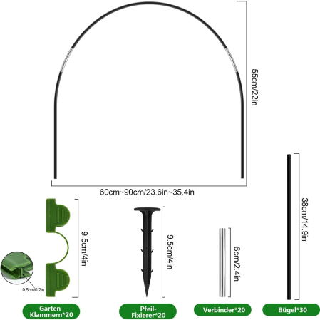 Sera tunel demontabila, din 30 cadre detasabile cu 20 conexiuni, 20 cleme [1]
