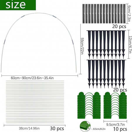Sera tunel demontabila, din cadre detasabile, 3 x 10 m cu plasa contra insecte [1]