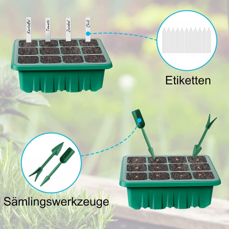 Minisera 6 tavite germinare rasaduri cu 72 celule [3]
