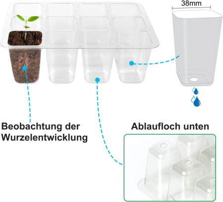 Minisera 6 tavite germinare rasaduri cu 72 celule [5]