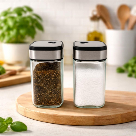 Set 24 de sticle de condimente pentru bucătărie, capac etans rotibil, 120 ml [3]