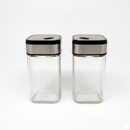 Set 24 de sticle de condimente pentru bucătărie, capac etans rotibil, 120 ml [2]