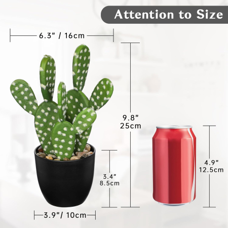 Cactus artificial în ghiveci (Euphorbia) plantă decorativă pentru casă și birou 26 cm [6]