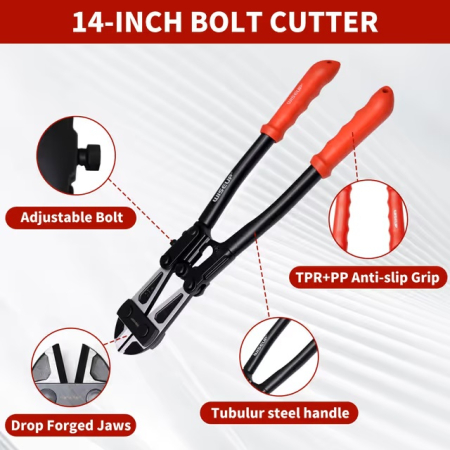 Set 3 Clești de Tăiere, Clește Șuruburi 14”, Cablu și Sârmă 8”, Mânere Antiderapante, Husă 600D [2]