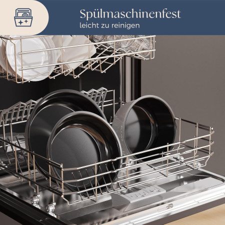 Set 9 piese oale cu mâner detașabil, ceramică antiaderentă Inducție & cuptor, gri [6]