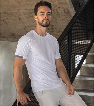 Set 5 tricouri sport respirabile pentru barbati,  Negru/Gri/Bleumarin/Alb/albastru 2XL [4]