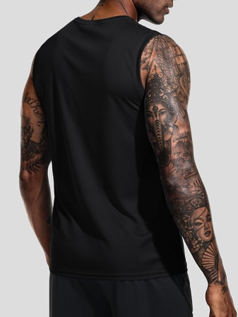 Set 5 tricouri sport fara maneci pentru barbati,  Negru/Gri/Bleumarin/Alb/Gri 3XL [4]