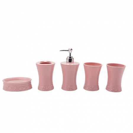 suporturi si accesorii baie - Set accesorii plastic pentru baie 5 buc