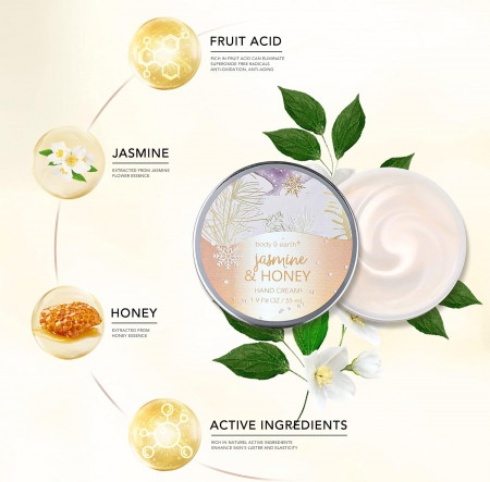 Set baie și duș Body&Earth cu 6 piese, cu parfum de iasomie și miere [2]