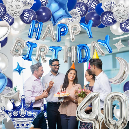 Set baloane pentru evenimente aniversare 40 ani, 98 piese [4]