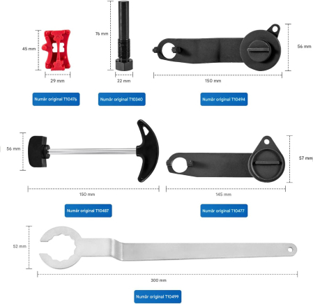 Set cale distributie pentru WV EA211 1.0L 1.2L 1.4L 1.6L FSI TSI TFSI, set 6 buc [5]