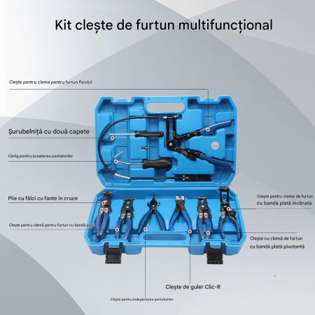 Set de clești pentru cleme de furtun 9 piese pentru utilizare auto [1]